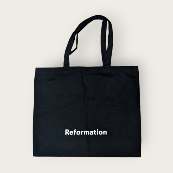 Reformation black canvas tote bag NWOT - Picture 1 of 3